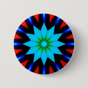 Badge Rond 5 Cm Mandala - Lune Lotus