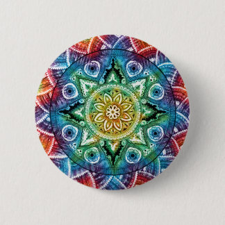 Badge Rond 5 Cm Mandala Trippy