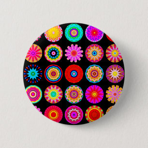 Badge Rond 5 Cm Mandalas de fractale