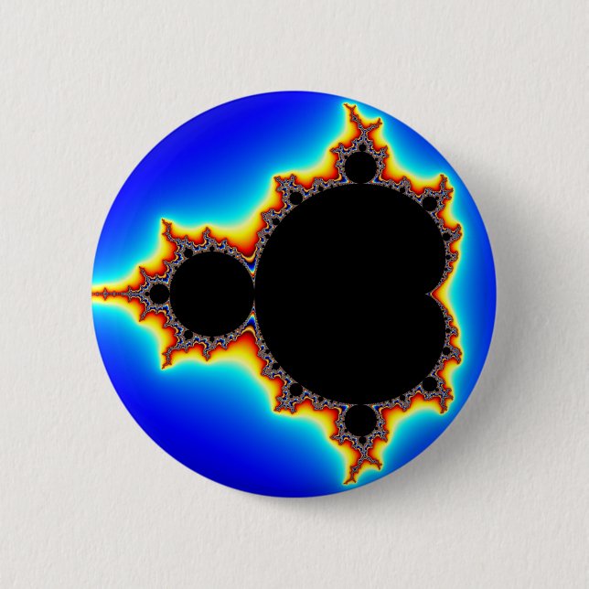 Badge Rond 5 Cm Mandelbrot original a placé 03 - fractale (Devant)