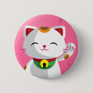 Badge Rond 5 Cm Maneki Neko
