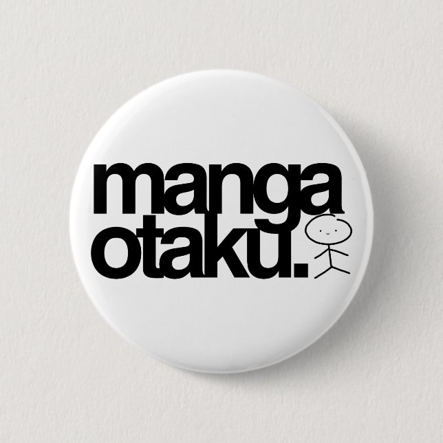Badge Rond 5 Cm manga otaku. (Devant)