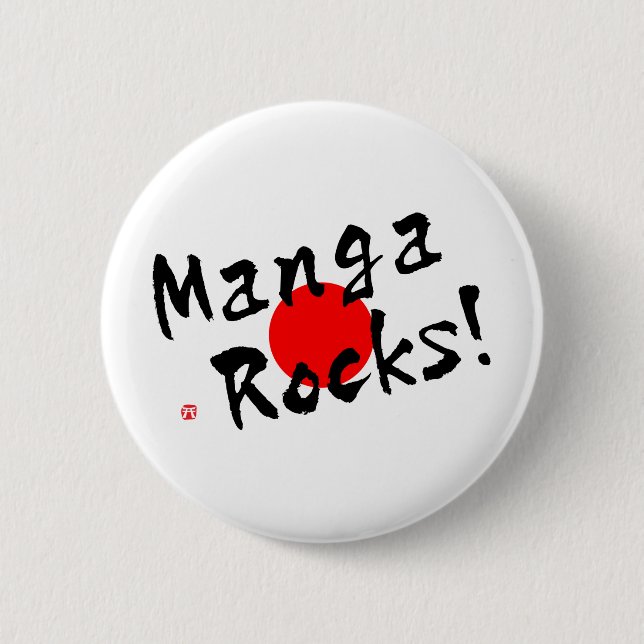 Badge Rond 5 Cm Manga Rocks ! (Devant)