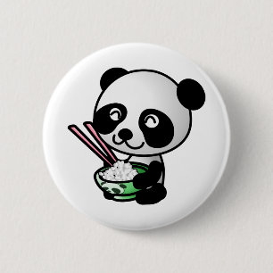 Badge Rond 5 Cm Manger Panda