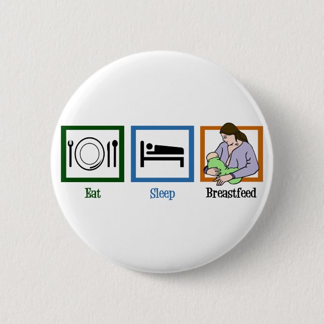 Badge Rond 5 Cm Manger Sleep Breastfeed (Devant)