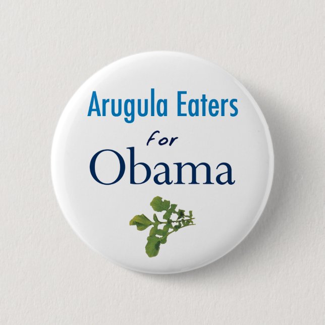 Badge Rond 5 Cm Mangeurs d'Arugula pour le bouton d'Obama (Devant)