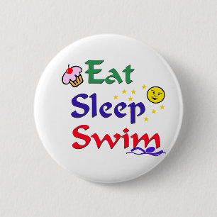 Badge Rond 5 Cm Mangez le bain de sommeil