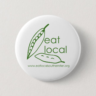 Badge Rond 5 Cm Mangez le bouton du sud local de rangée