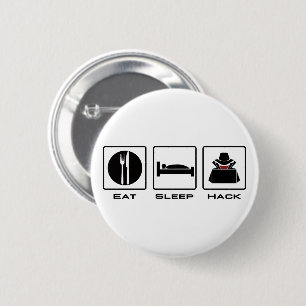 Badge Rond 5 Cm Mangez le hack du sommeil