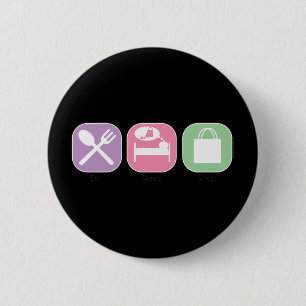 Badge Rond 5 Cm Mangez le magasin de sommeil