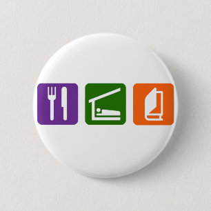Badge Rond 5 Cm Mangez le sommeil 2 de lecture