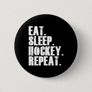 Badge Rond 5 Cm Mangez le sommeil Hockey Répétez les maillots cade