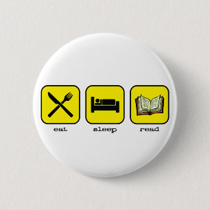 Badge Rond 5 Cm Mangez le sommeil lu