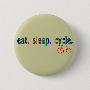 Badge Rond 5 Cm mangez les cadeaux de cavalier de bicyclette de
