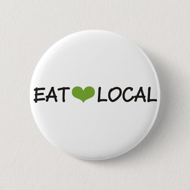 Badge Rond 5 Cm Mangez les gens du pays (Devant)