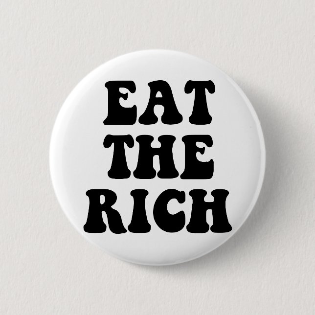 Badge Rond 5 Cm Mangez les riches occupent Wall Street (Devant)