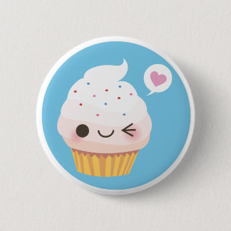 Badge Rond 5 Cm Manie de petit gâteau ! Vanille