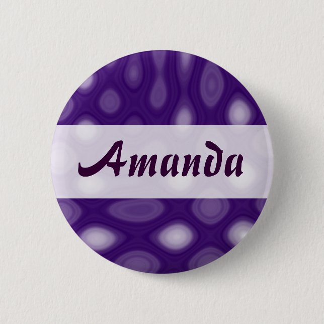 Badge Rond 5 Cm Manie pourpre - nom (Devant)