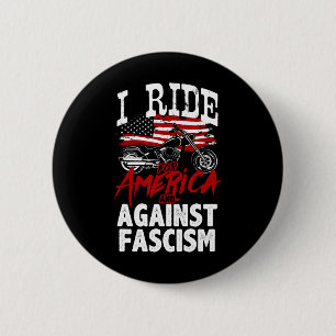 Badge Rond 5 Cm Manifestation de motards anti-Trump résistant cont