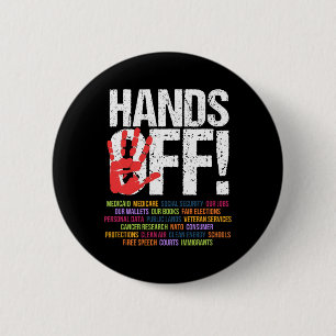 Badge Rond 5 Cm Manifestation du 5 avril contre Trump