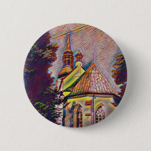 Badge Rond 5 Cm Manipulation artistique de photo de Steeples
