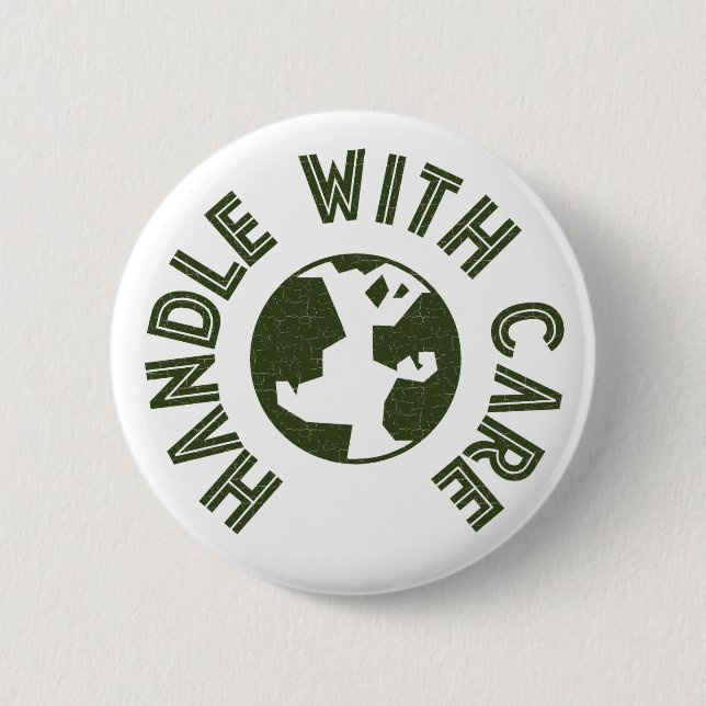 Badge Rond 5 Cm Manipulez avec le bouton de soin (Devant)