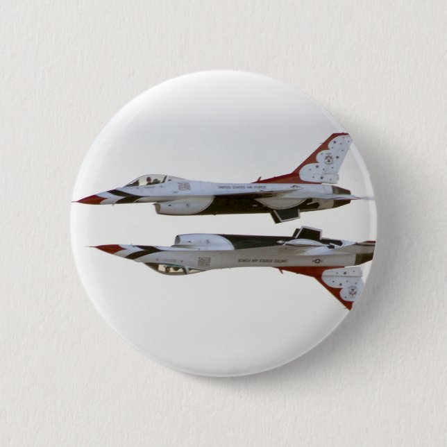Badge Rond 5 Cm Manoeuvre Thunderbirds - Miroir (Devant)
