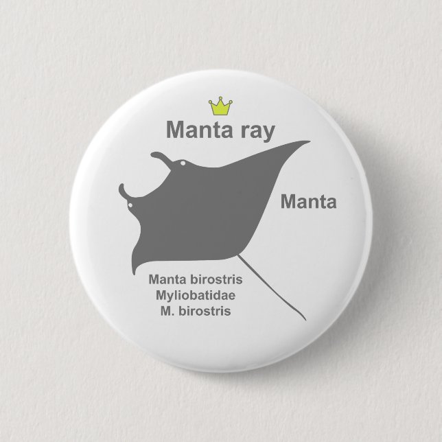 Badge Rond 5 Cm Manta ray g5 (Devant)