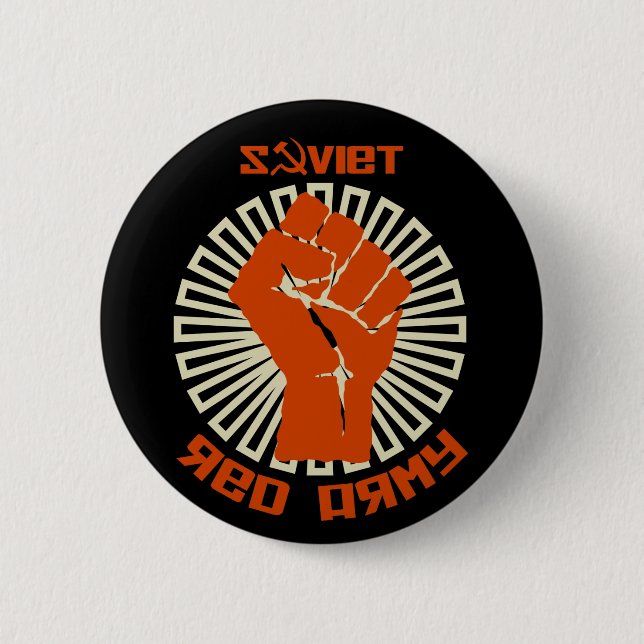Badge Rond 5 Cm Manteau d'armée rouge des bras soviétique (Devant)