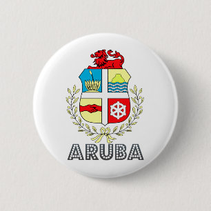 Badge Rond 5 Cm Manteau d'Aruba des bras