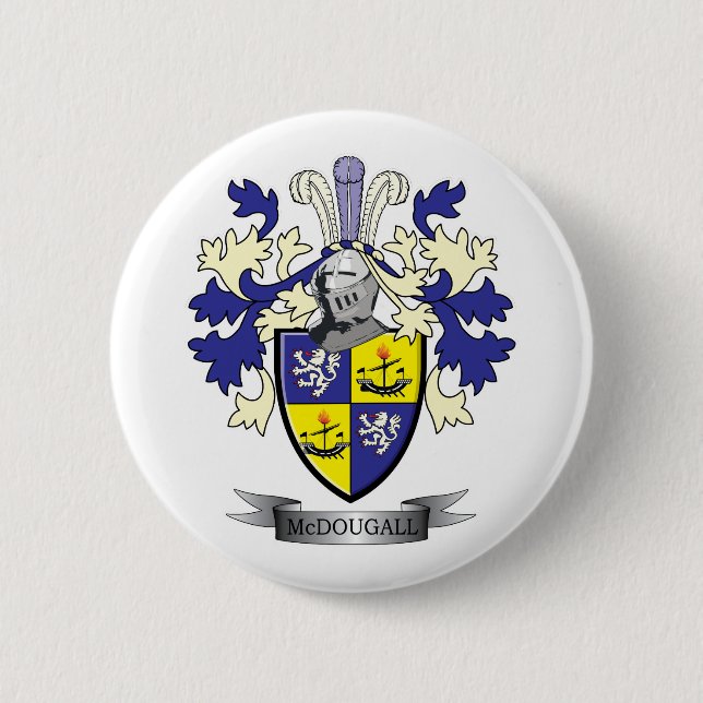 Badge Rond 5 Cm Manteau de crête de famille de McDougall des bras (Devant)