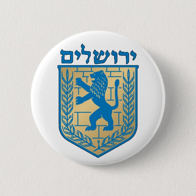 Badge Rond 5 Cm Manteau de Jérusalem des bras (Devant)