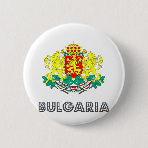 Badge Rond 5 Cm Manteau de la Bulgarie des bras