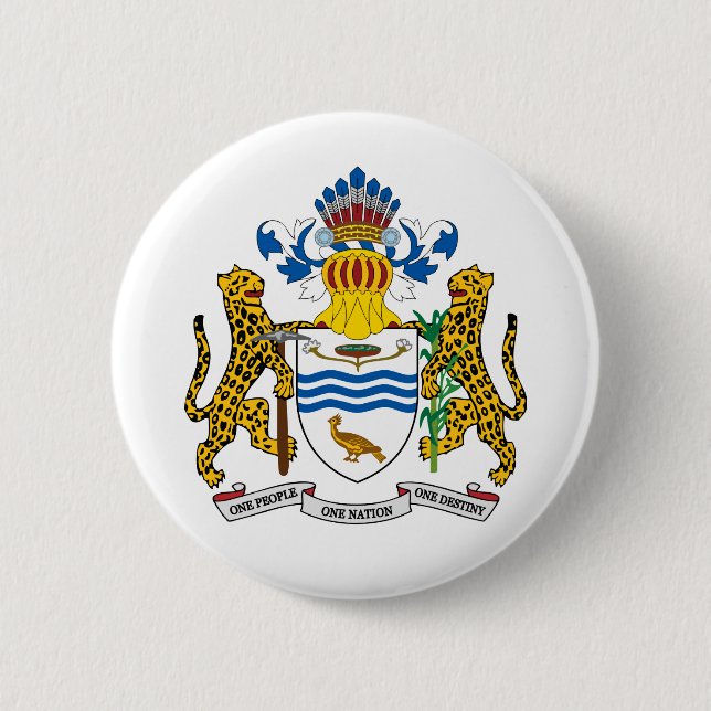 Badge Rond 5 Cm Manteau de la Guyane des bras (Devant)
