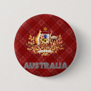 Badge Rond 5 Cm Manteau de l'Australie des bras