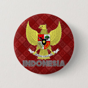 Badge Rond 5 Cm Manteau de l'Indonésie des bras