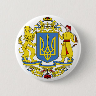 Badge Rond 5 Cm Manteau de l'Ukraine des bras