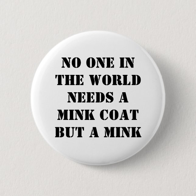 Badge Rond 5 Cm Manteau de vison (Devant)