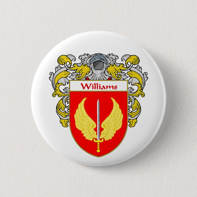 Badge Rond 5 Cm Manteau de Williams des bras (enveloppés) (Devant)