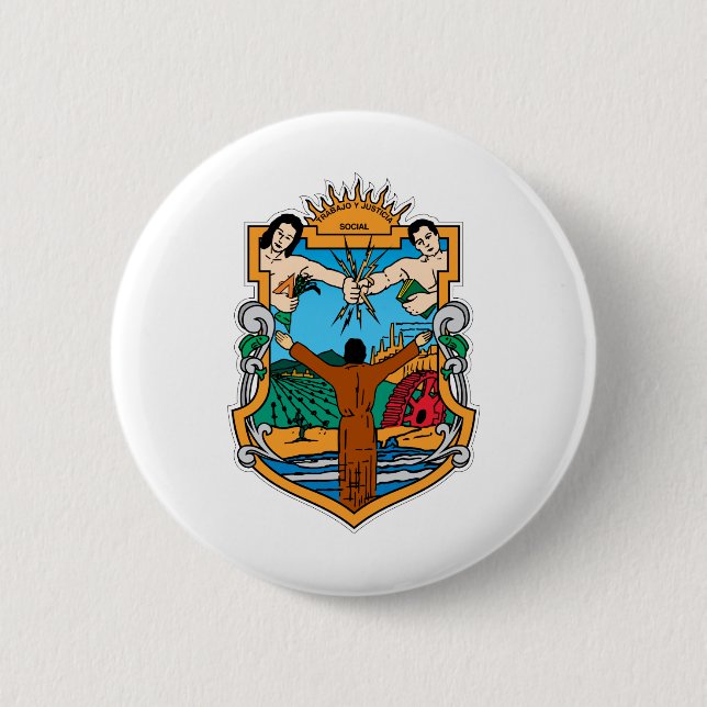 Badge Rond 5 Cm Manteau des bras du fonctionnaire de (Devant)