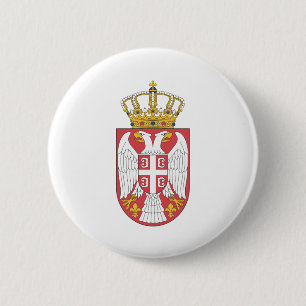 Badge Rond 5 Cm Manteau des bras serbe