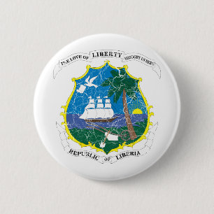 Badge Rond 5 Cm Manteau du Libéria des bras