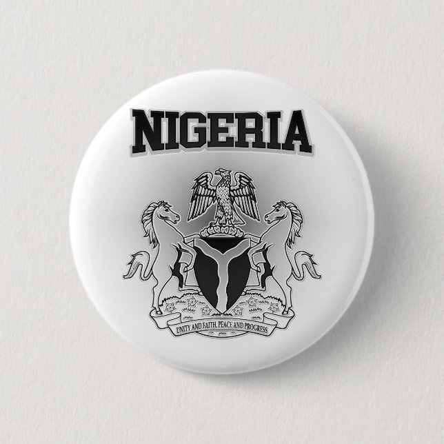 Badge Rond 5 Cm Manteau du Nigéria des bras (Devant)