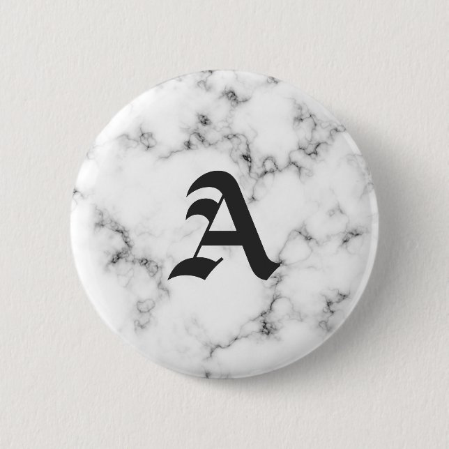 Badge Rond 5 Cm Marble monogram (Devant)