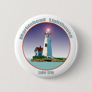 Badge Rond 5 Cm Marblehead Lighthouse