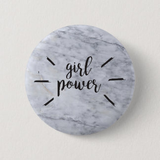 Badge Rond 5 Cm Marbre de puissance de fille