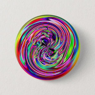 Badge Rond 5 Cm Marbre néon
