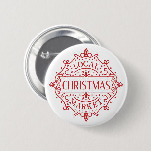 Badge Rond 5 Cm Marché de Noël local