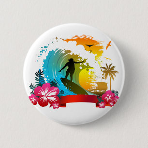 Badge Rond 5 Cm Marcher Sur La Marche