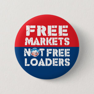 Badge Rond 5 Cm Marchés libres - pas pique-assiettes